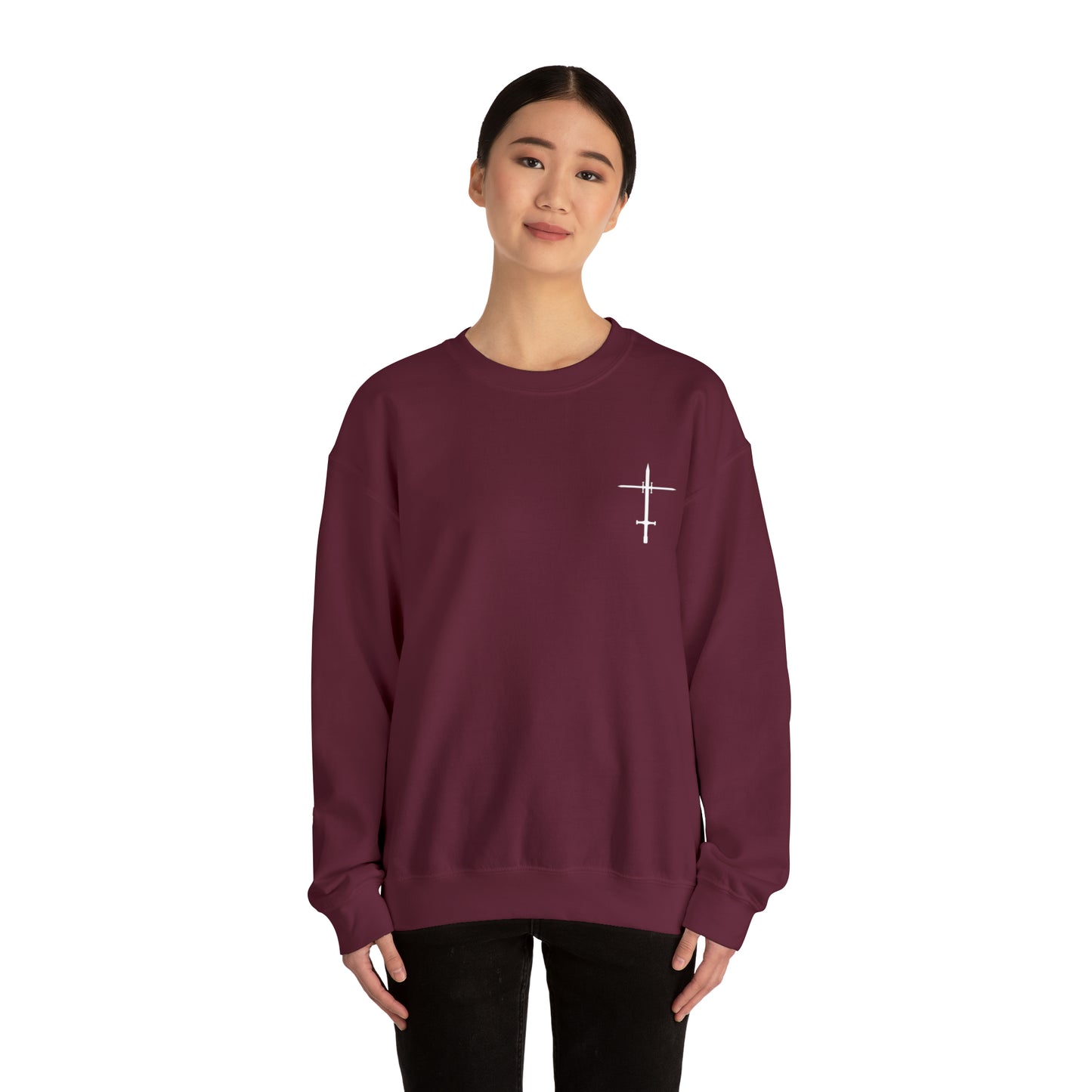 The Lord is a Warrior Heavy Blend™ Crewneck Sweatshirt