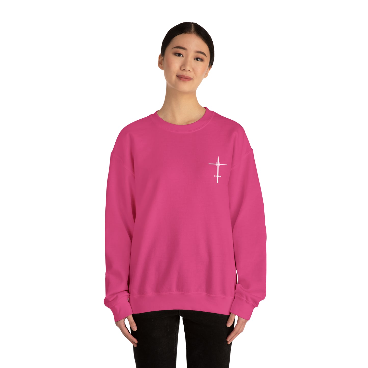 The Lord is a Warrior Heavy Blend™ Crewneck Sweatshirt