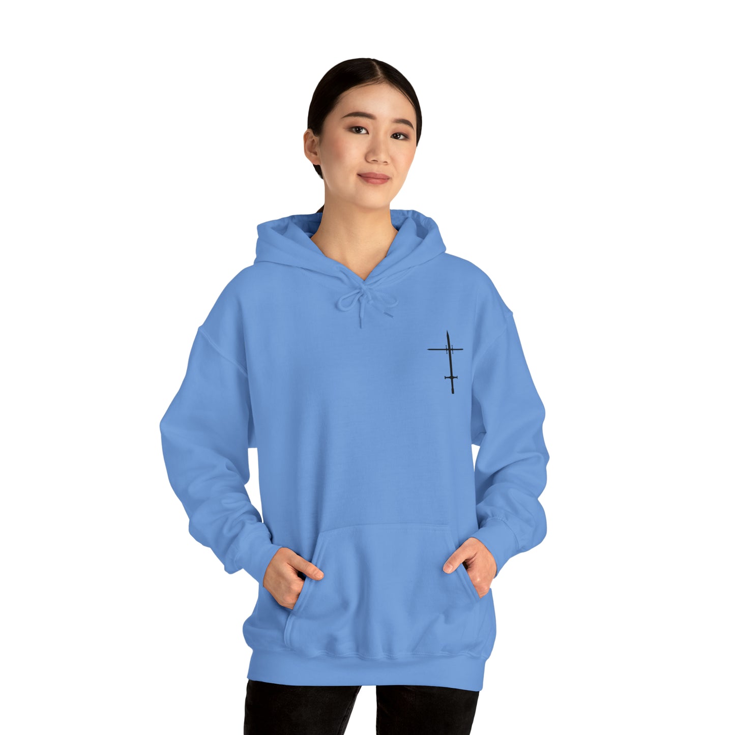 The Lord is a Warrior Heavy Blend™ Hooded Sweatshirt